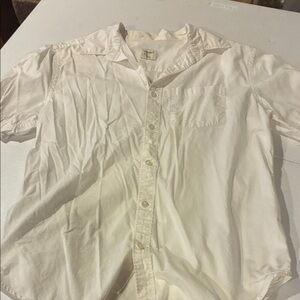 Old Navy Men's Casual Cream Button-Down Shirt